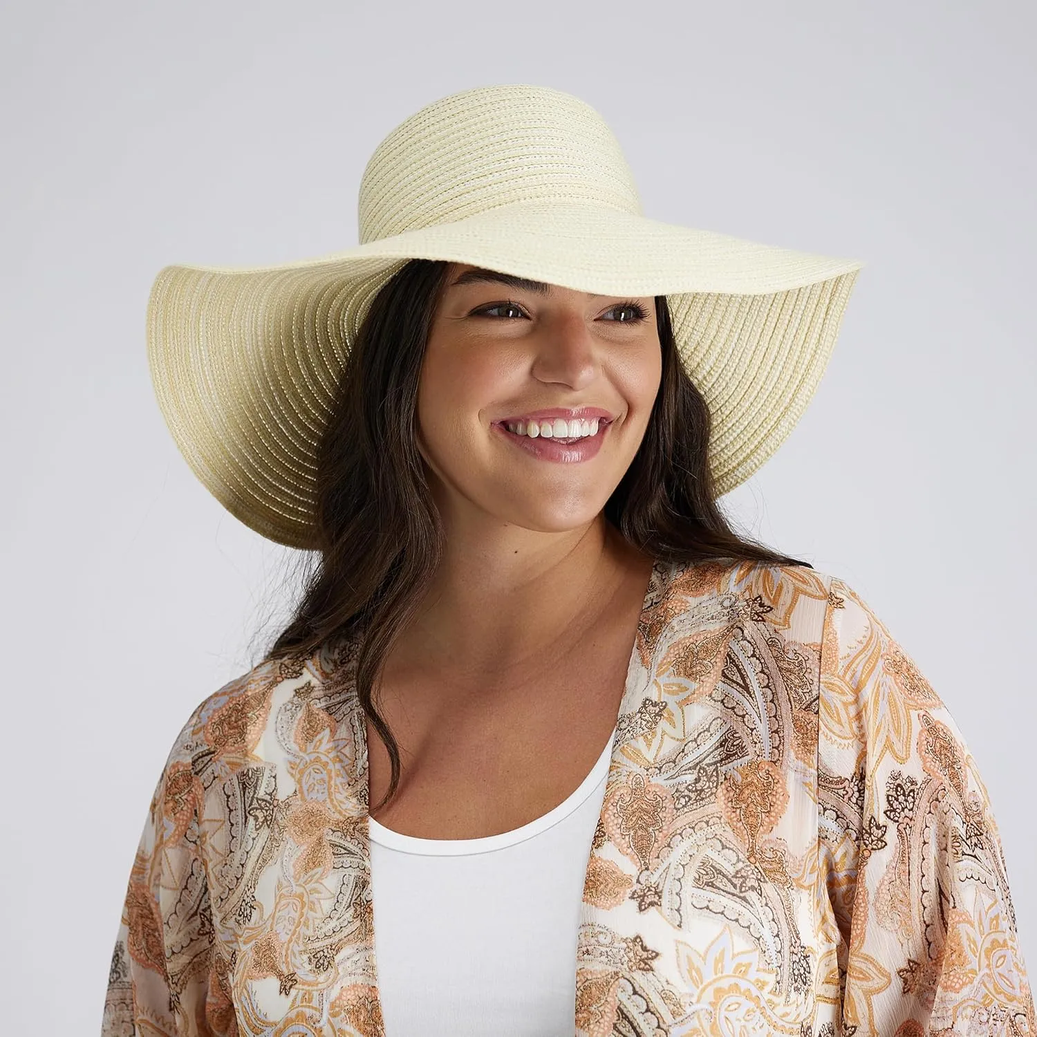 Jessica Simpson Women's Wide Brim Straw Hat