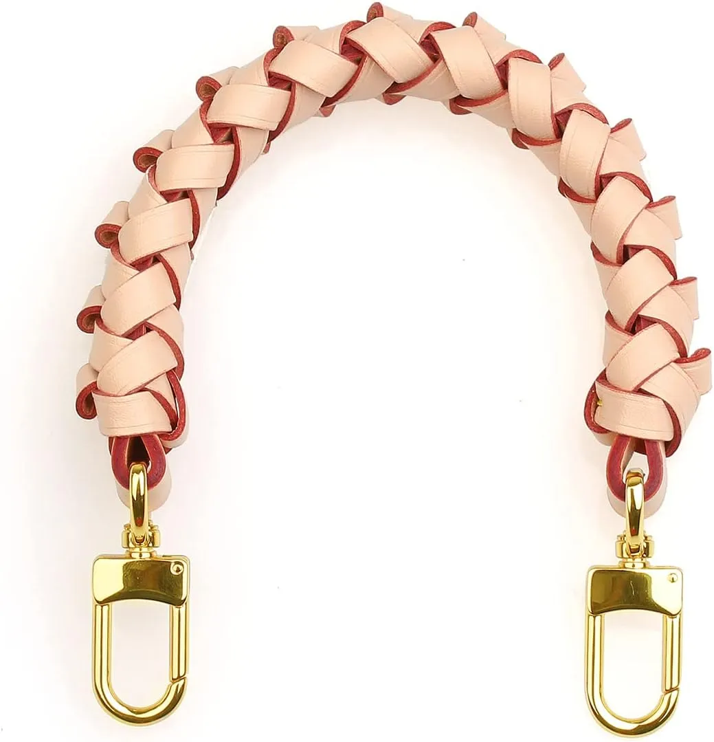 Jiesinlov 12 Inches Top Braided Handle Strap Suitable for Neonoe Hobo Bucket Bags (Apricot)