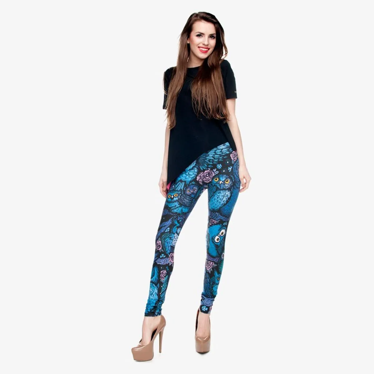 JINKAIJIA Women's Regular Size and Large Size Fashion Designs Digital 3D Printed Leggings(DDK100-1L)