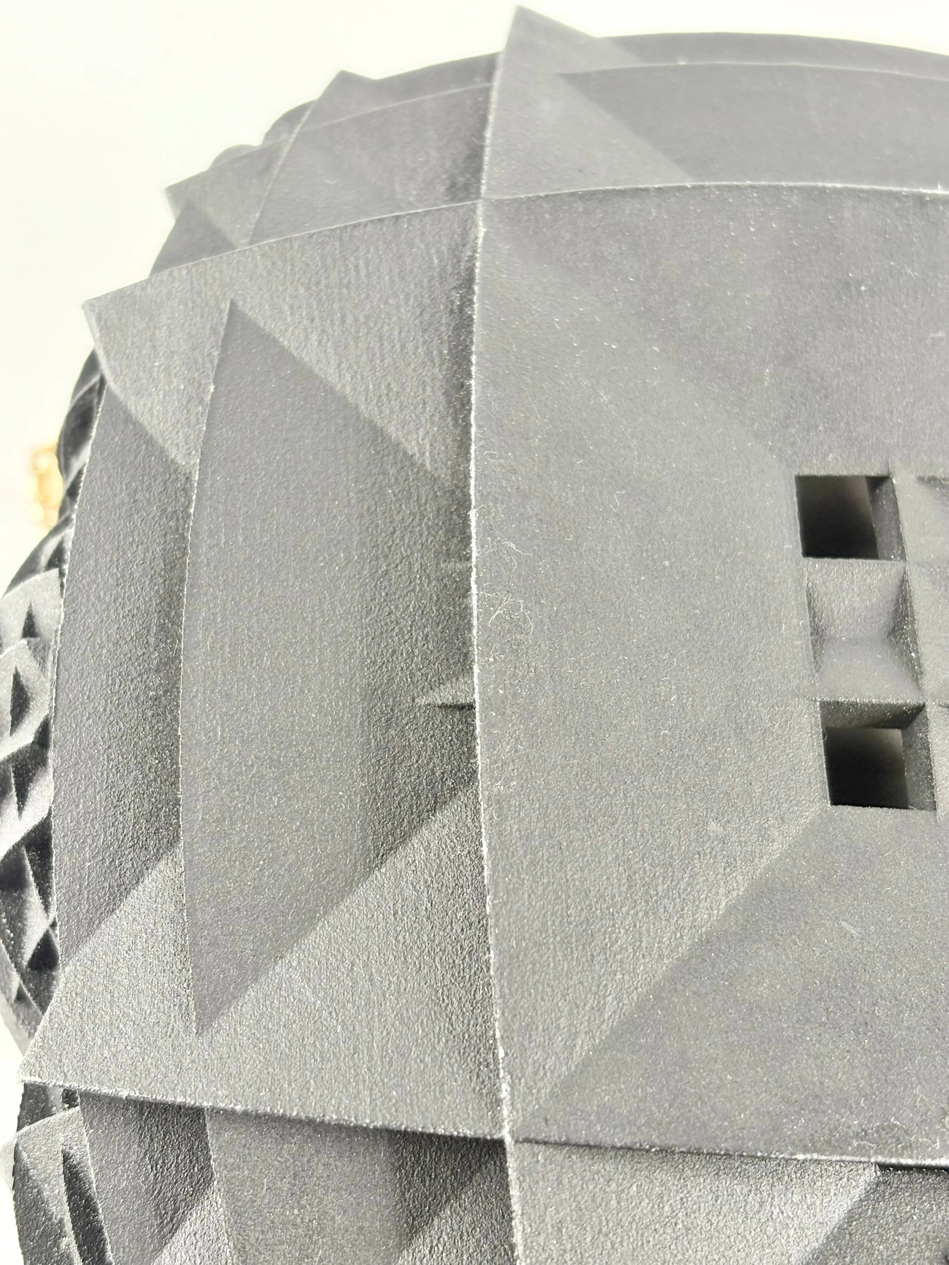 Julia Daviy Black 3D Printed Geometric Handbag