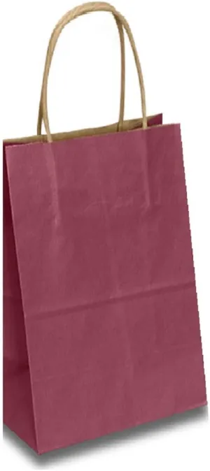 K-Kraft - 15 USA Maroon Small Kraft Paper Gift Wrap Bags (5.5" x 8.4" x 3.25" Gusset)