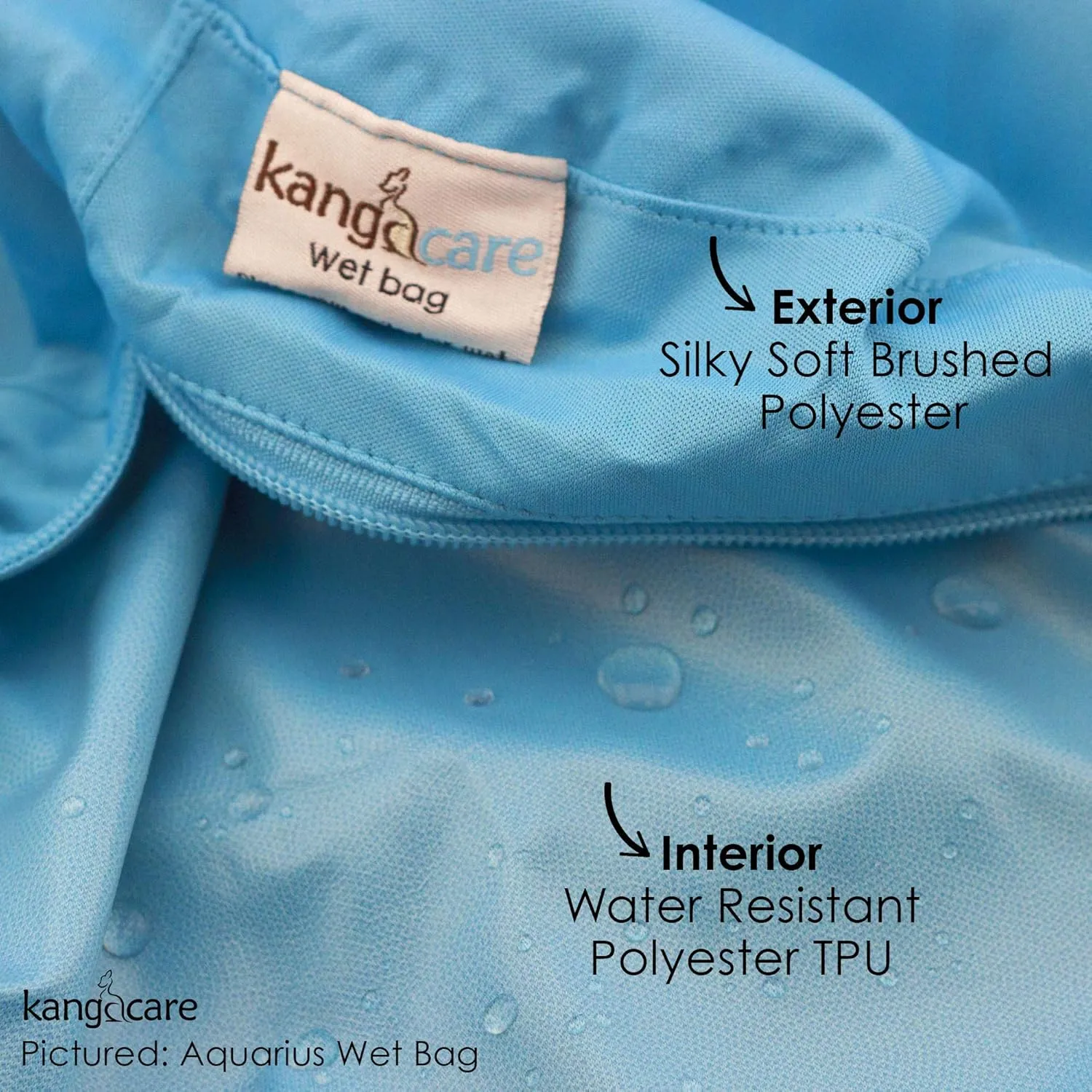 Kanga Care Wet Bag Seam Sealed Waterproof 3D Dimensional for Baby Cloth Diapers, Travel, Beach, Pool, Gym, Swim | Dandelion