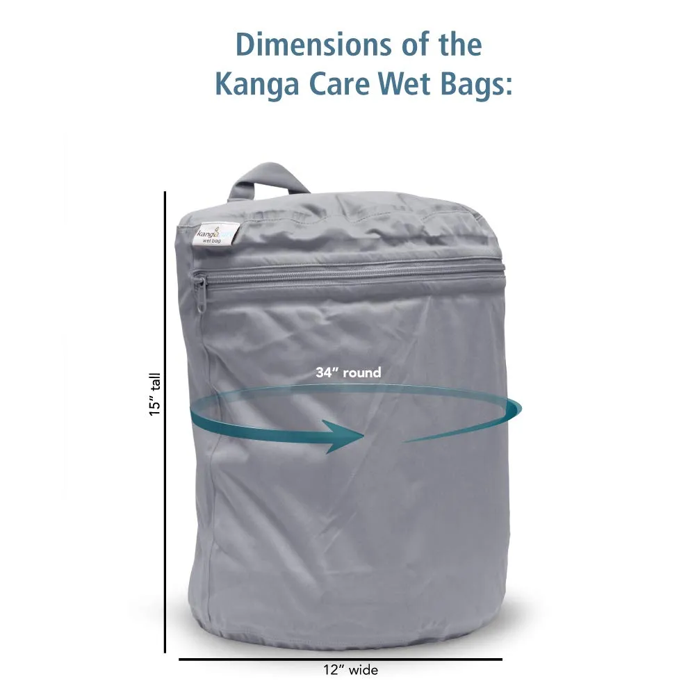 Kanga Care Wet Bag Seam Sealed Waterproof 3D Dimensional for Baby Cloth Diapers, Travel, Beach, Pool, Gym, Swim | Dandelion