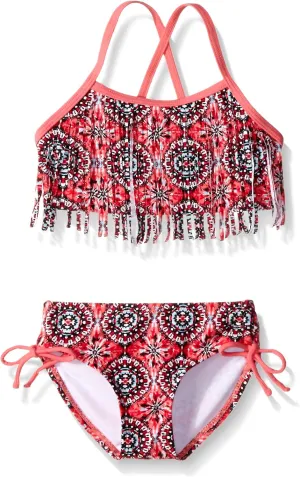 Kanu Surf Kelly Girls' Bikini Beach Sport Fringe 2-Piece Girls' Swimsuit