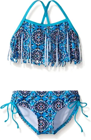 Kanu Surf Kelly Girls' Bikini Beach Sport Fringe 2-Piece Girls' Swimsuit