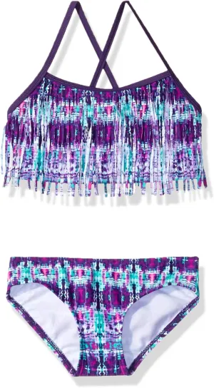 Kanu Surf Kelly Girls' Bikini Beach Sport Fringe 2-Piece Girls' Swimsuit