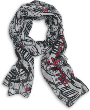 Karl Lagerfeld Paris Women's Accessories Scarf,White,1SZ