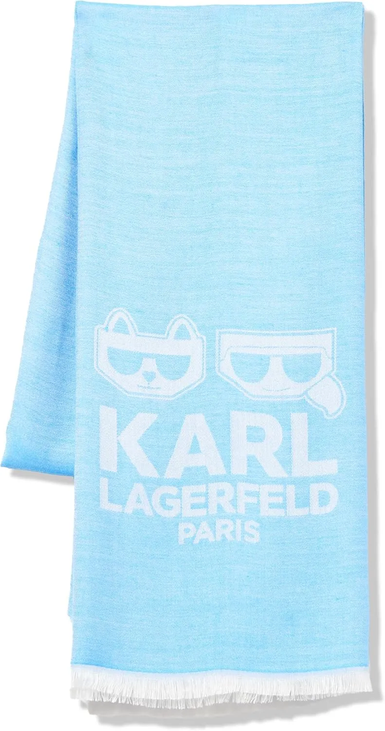 Karl Lagerfeld Paris womens Pashmina Essential Karl/Choupette Scarf
