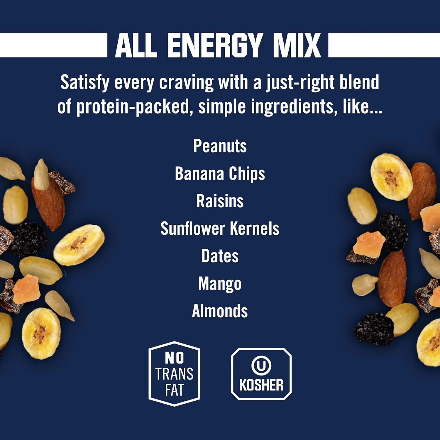Kar’s Nuts All Energy Unsalted Trail Mix, 2 oz Individual Snack Packs - Bulk Pack of 48, Gluten-Free Snack Mix