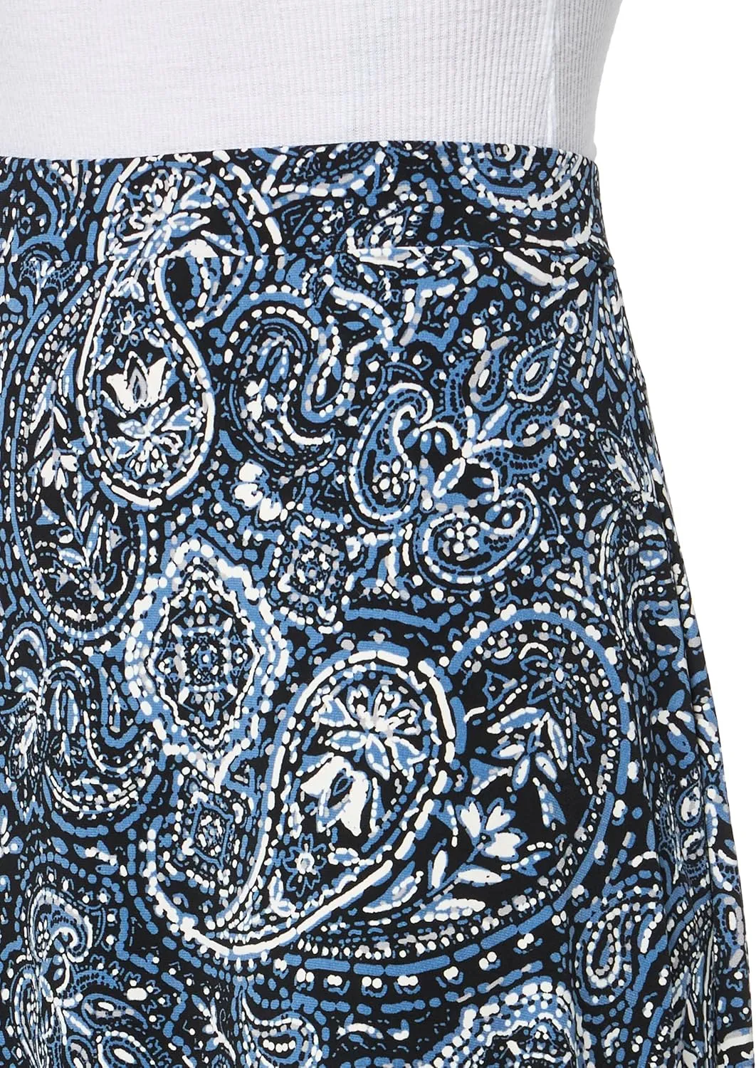 Kasper Women's Printed Ity Midi Flared Skirt