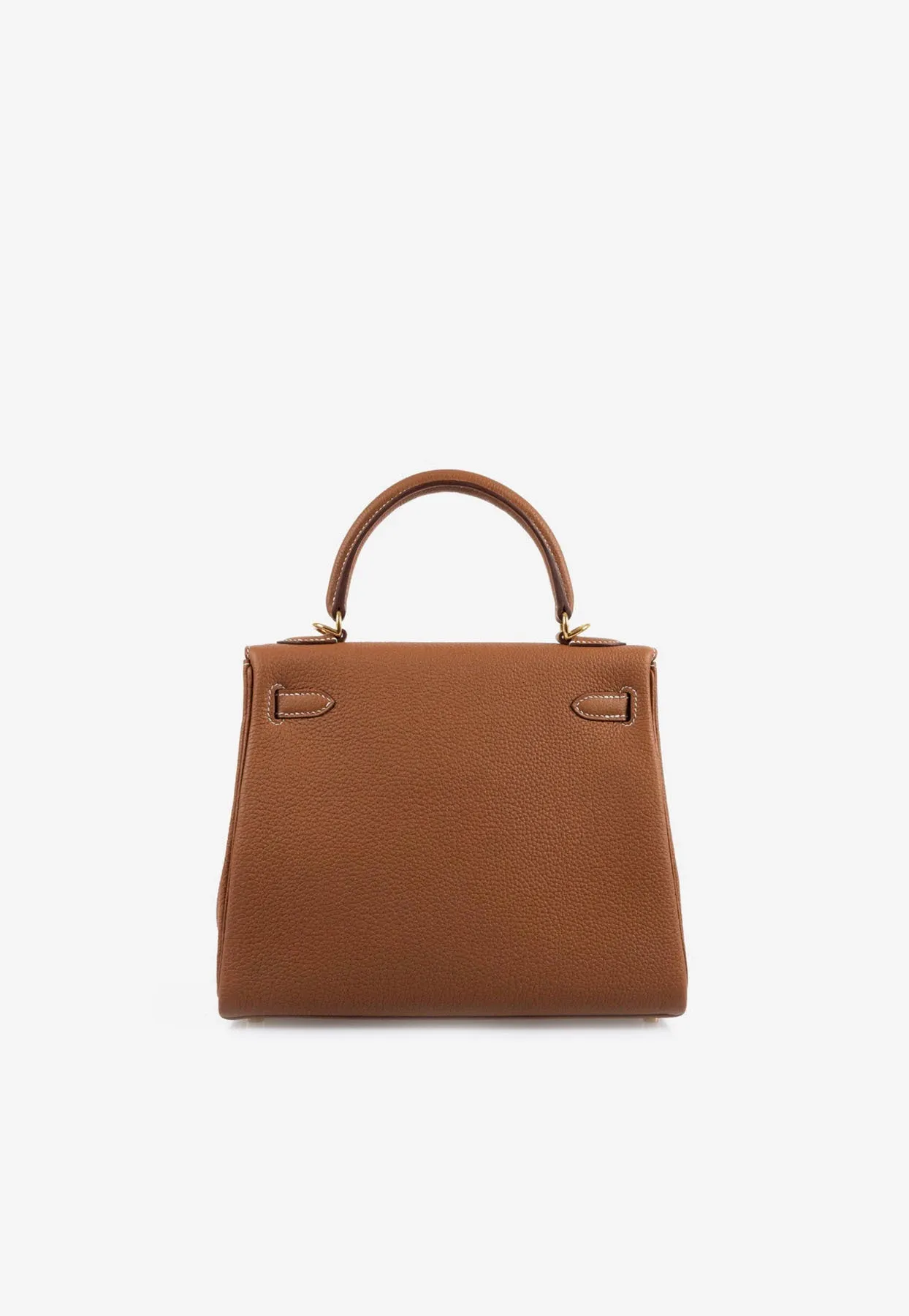 Kelly 25 in Gold Togo with Gold Hardware