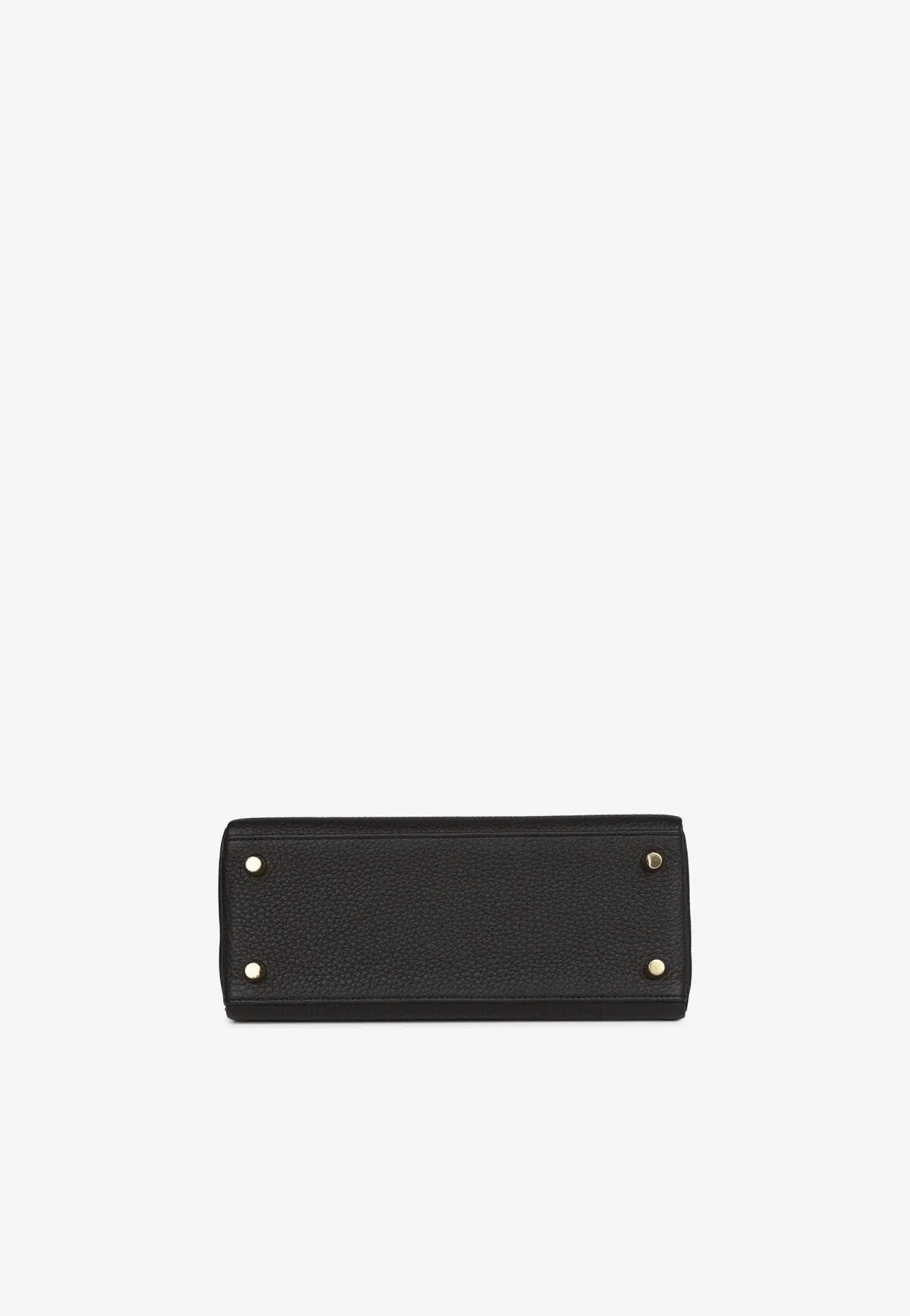 Kelly 25 Top Handle Bag in Black Togo Leather with Gold Hardware