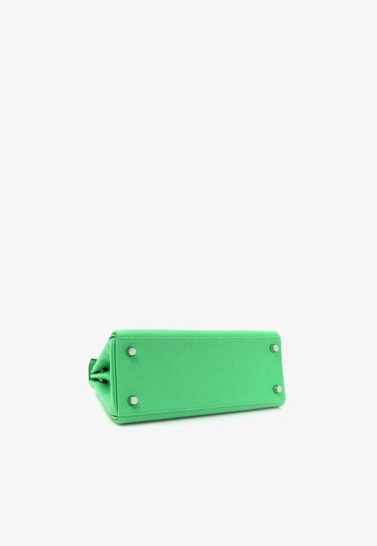 Kelly Retourne 25 in Vert Comics Togo Leather with Palladium Hardware