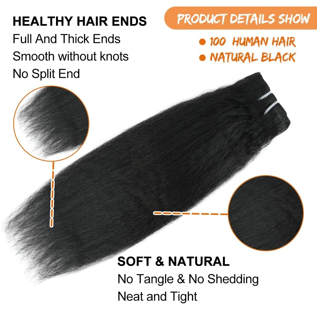 Kinky Straight Clip ins 8Pcs 120g 12 Inch Clip in Hair Extensions Real Human Hair Yaki Straight Clipins for Black Women Full Head Brazilian Remy Hair Extensions Double Weft 20 Clips