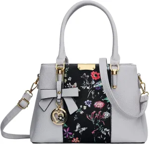KKXIU 3 Zippered Compartments Purses and Handbags for Women Top Handle Satchel Shoulder Ladies Bags