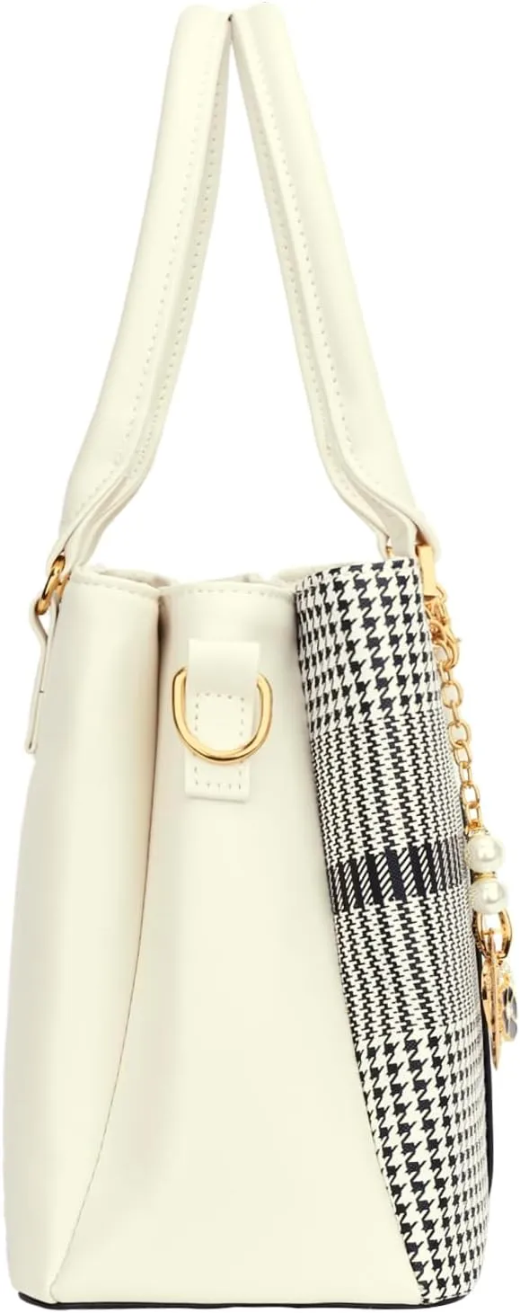 KKXIU 3 Zippered Compartments Purses and Handbags for Women Top Handle Satchel Shoulder Ladies Bags