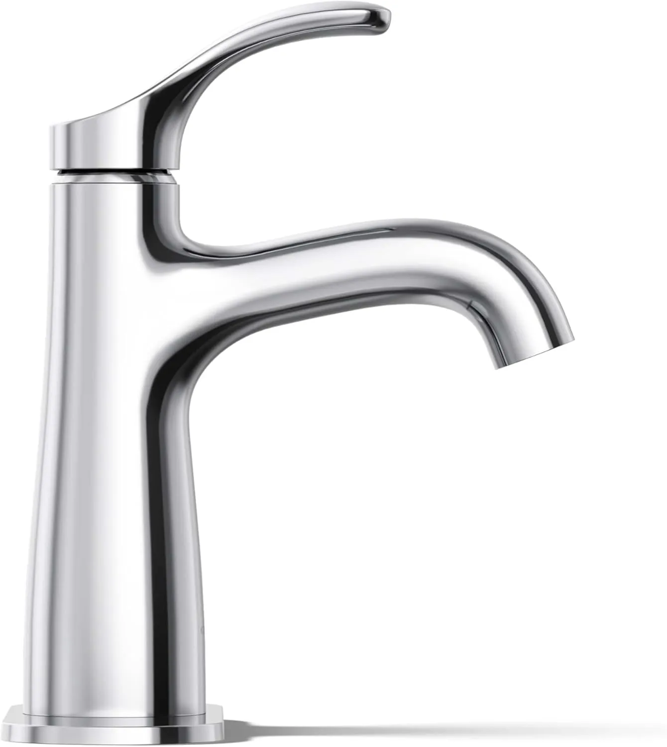 Kohler 27389-4-CP Simplice Bathroom Sink Faucet, 1 Hole, Single-Handle Bathroom Faucets with Clicker Drain, 1.2 gpm, Polished Chrome