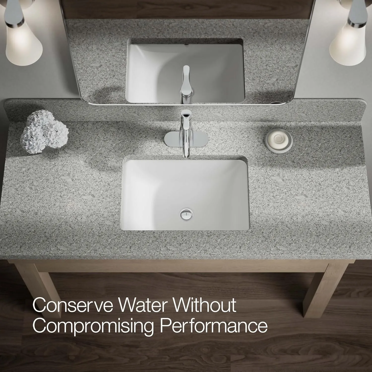 Kohler 27389-4-CP Simplice Bathroom Sink Faucet, 1 Hole, Single-Handle Bathroom Faucets with Clicker Drain, 1.2 gpm, Polished Chrome