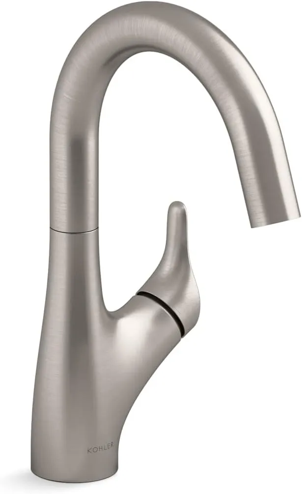 Kohler 30472-VS Rival Single Handle, Bar Sink Faucet, Vibrant Stainless