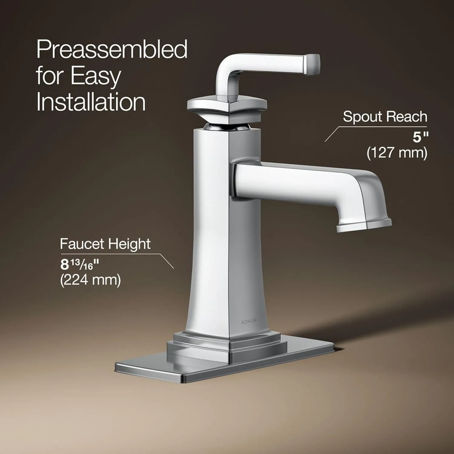 KOHLER Riff Single-Handle Bathroom Sink Faucet