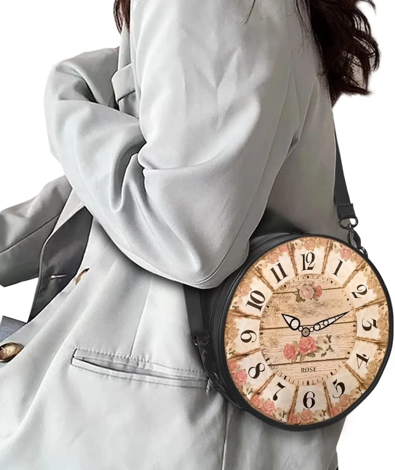 Kuiaobaty Sport Style Round Purse Women Men Casual Shoulder Tote Crossbody Handbag Adjustable Shoulder Satchel