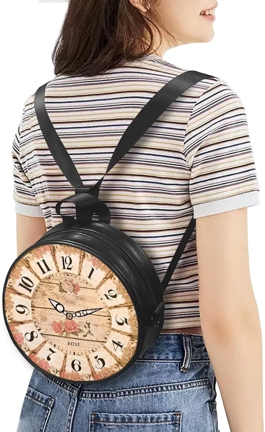 Kuiaobaty Sport Style Round Purse Women Men Casual Shoulder Tote Crossbody Handbag Adjustable Shoulder Satchel