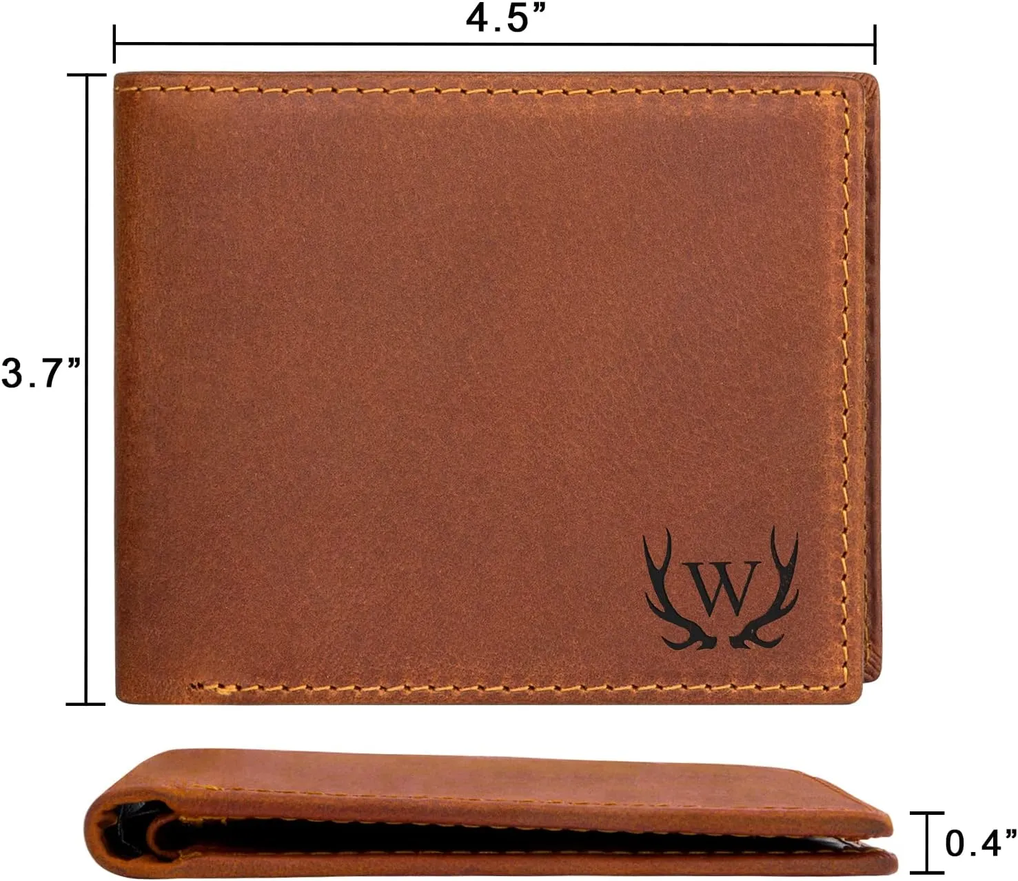 kullder Custom Wallet for Men Personalized Gift Mens Engraved Leather Wallet Gifts for Husband, Dad, Son Birthday, Christmas, Anniversary, Fathers Day Gift Idea for Him, (PJ-A-custom), One_Size