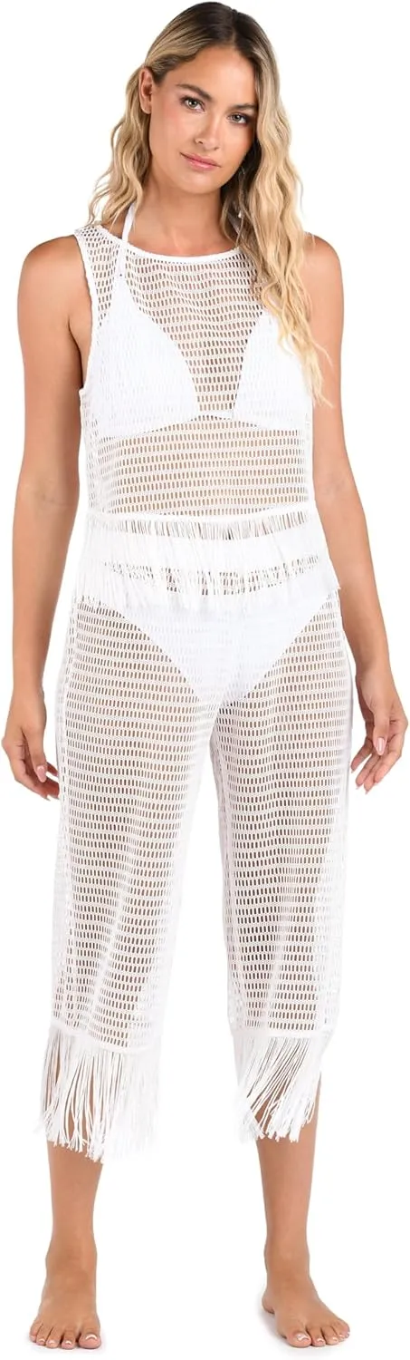 La Blanca Women's Cropped Pant Swimsuit Cover Up