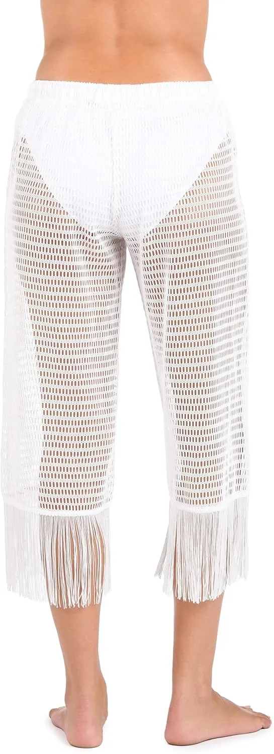 La Blanca Women's Cropped Pant Swimsuit Cover Up
