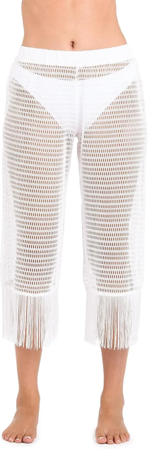 La Blanca Women's Cropped Pant Swimsuit Cover Up