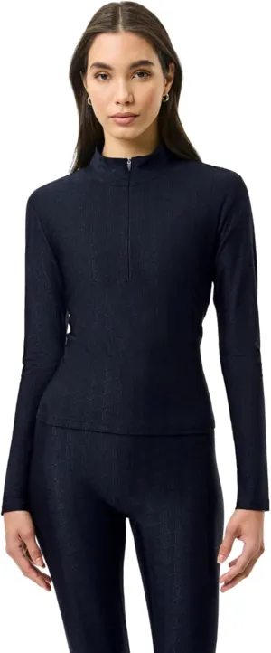 Lacoste x Bandier Women's Monogram Print Half-Zip Top