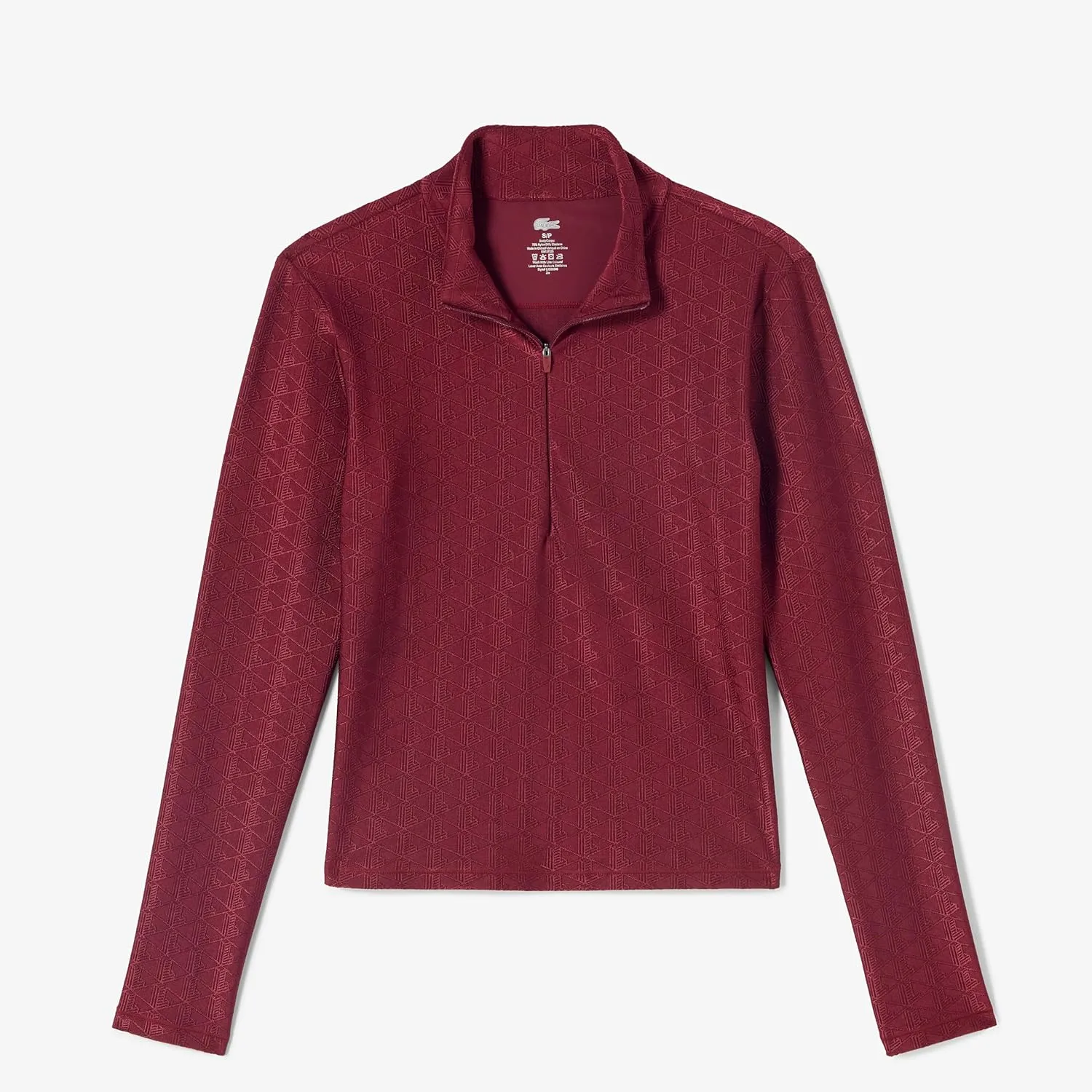Lacoste x Bandier Women's Monogram Print Half-Zip Top