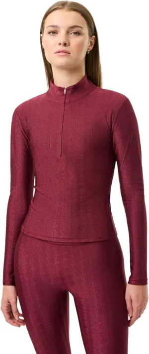Lacoste x Bandier Women's Monogram Print Half-Zip Top