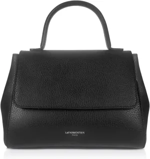 Ladyfinger Top Handle Handbag with Crossbody Strap, 9.4 x 7.1 x 4.7 inches, Genuine Embossed Leather