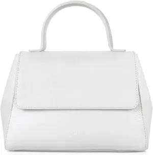 Ladyfinger Top Handle Handbag with Crossbody Strap, 9.4 x 7.1 x 4.7 inches, Genuine Embossed Leather