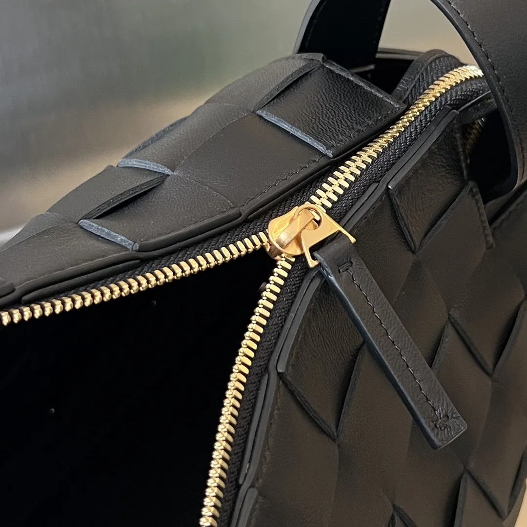 LAMBSKIN Impeccable BLACK 22 Veneta Premium variety CASSETTE SMALL IN Bottega