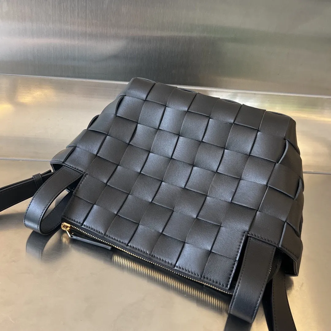 LAMBSKIN Impeccable BLACK 22 Veneta Premium variety CASSETTE SMALL IN Bottega