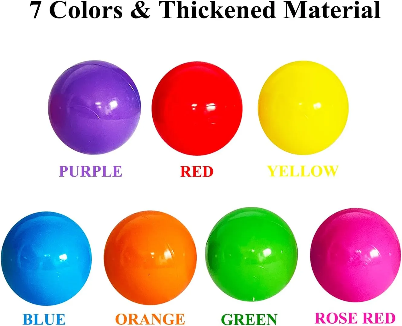 LANGXUN 50pcs 100pcs 200pcs Soft Plastic Ball Pit Balls for Kids, Gift for Baby Toddler Birthday Christmas, Ball Pit Play Tent, Baby Pool Water Toys, Kiddie Pool, Party Decoration