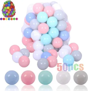 LANGXUN 50pcs 100pcs 200pcs Soft Plastic Ball Pit Balls for Kids, Gift for Baby Toddler Birthday Christmas, Ball Pit Play Tent, Baby Pool Water Toys, Kiddie Pool, Party Decoration