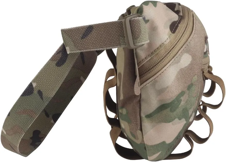 Large Multi-Purpose Drop Pouch, Universal Tactical Fanny Pack Vest Hook and Loop EDC Admin Wait Bag