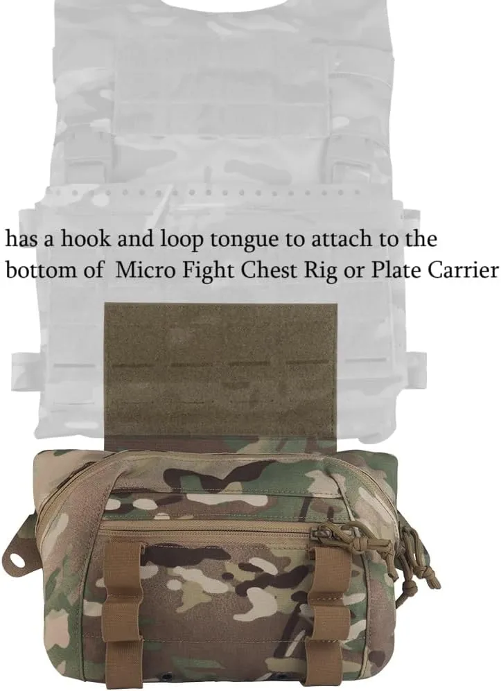 Large Multi-Purpose Drop Pouch, Universal Tactical Fanny Pack Vest Hook and Loop EDC Admin Wait Bag