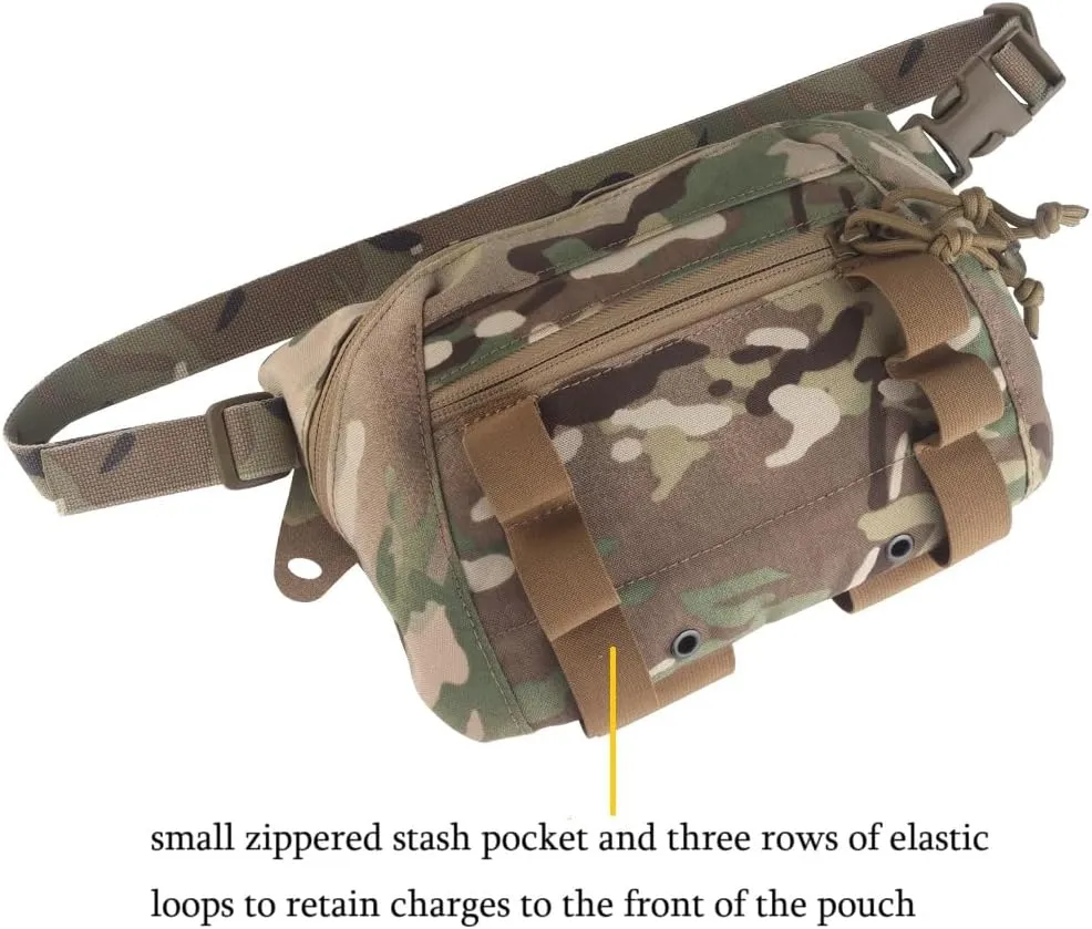Large Multi-Purpose Drop Pouch, Universal Tactical Fanny Pack Vest Hook and Loop EDC Admin Wait Bag