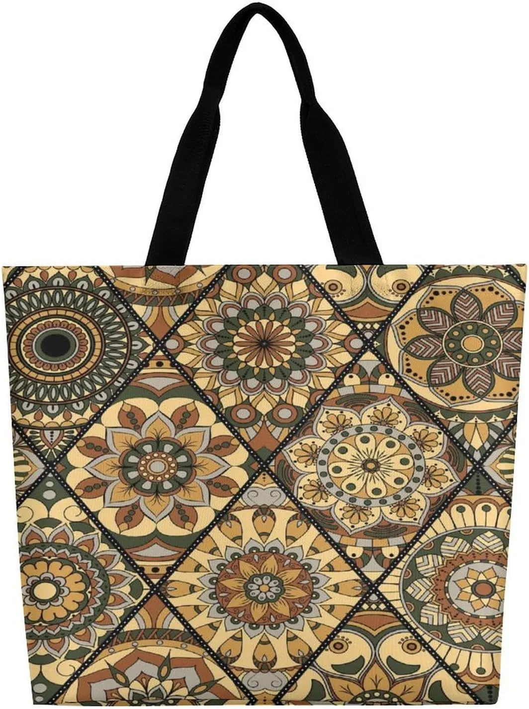 Large Tote Top Handle Bag, Shopping Handbag Big Polyester Shoulder Hand Bags