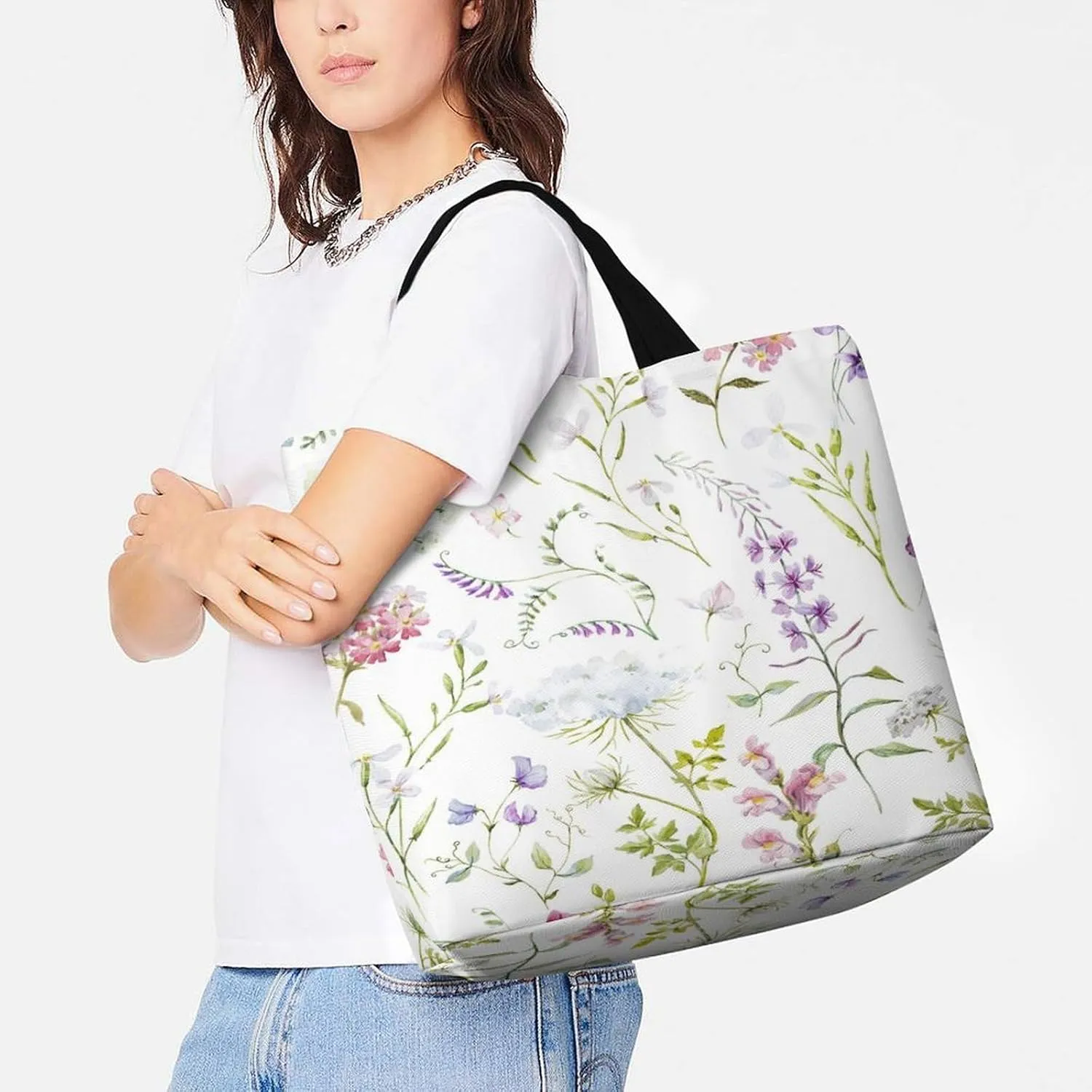 Large Tote Top Handle Bag, Shopping Handbag Big Polyester Shoulder Hand Bags