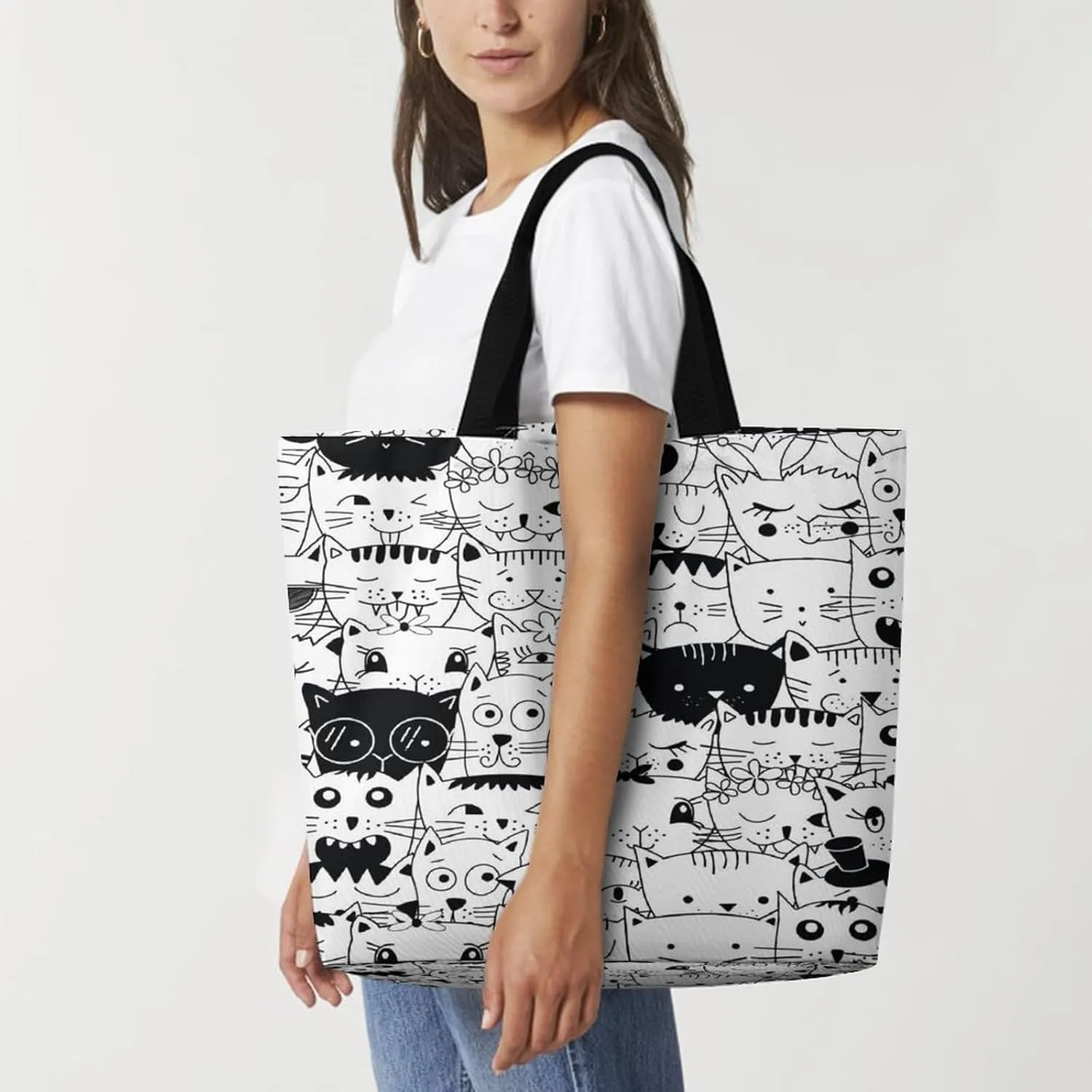 Large Tote Top Handle Bag, Shopping Handbag Big Polyester Shoulder Hand Bags
