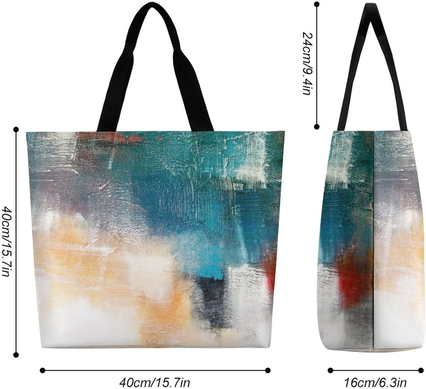 Large Tote Top Handle Bag, Shopping Handbag Big Polyester Shoulder Hand Bags