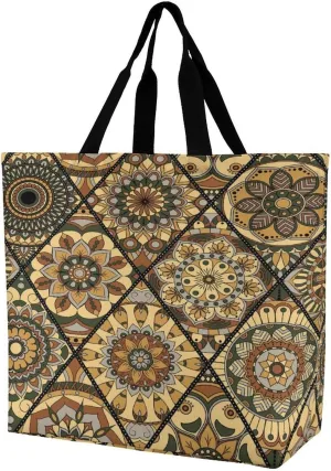 Large Tote Top Handle Bag, Shopping Handbag Big Polyester Shoulder Hand Bags