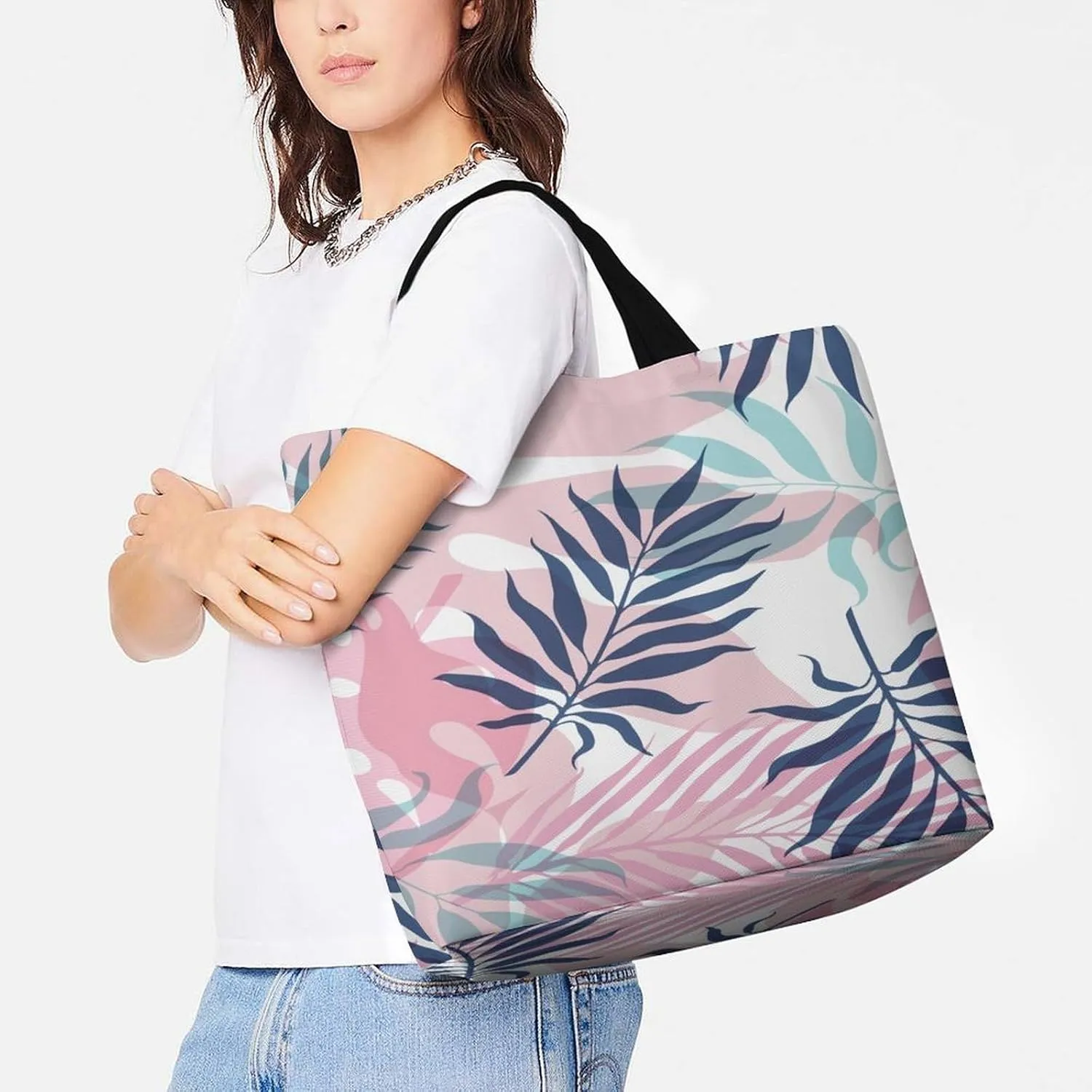 Large Tote Top Handle Bag, Shopping Handbag Big Polyester Shoulder Hand Bags