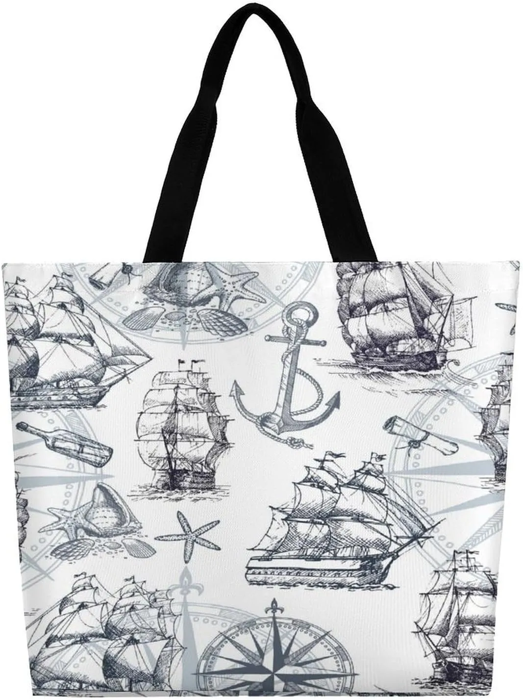 Large Tote Top Handle Bag, Shopping Handbag Big Polyester Shoulder Hand Bags