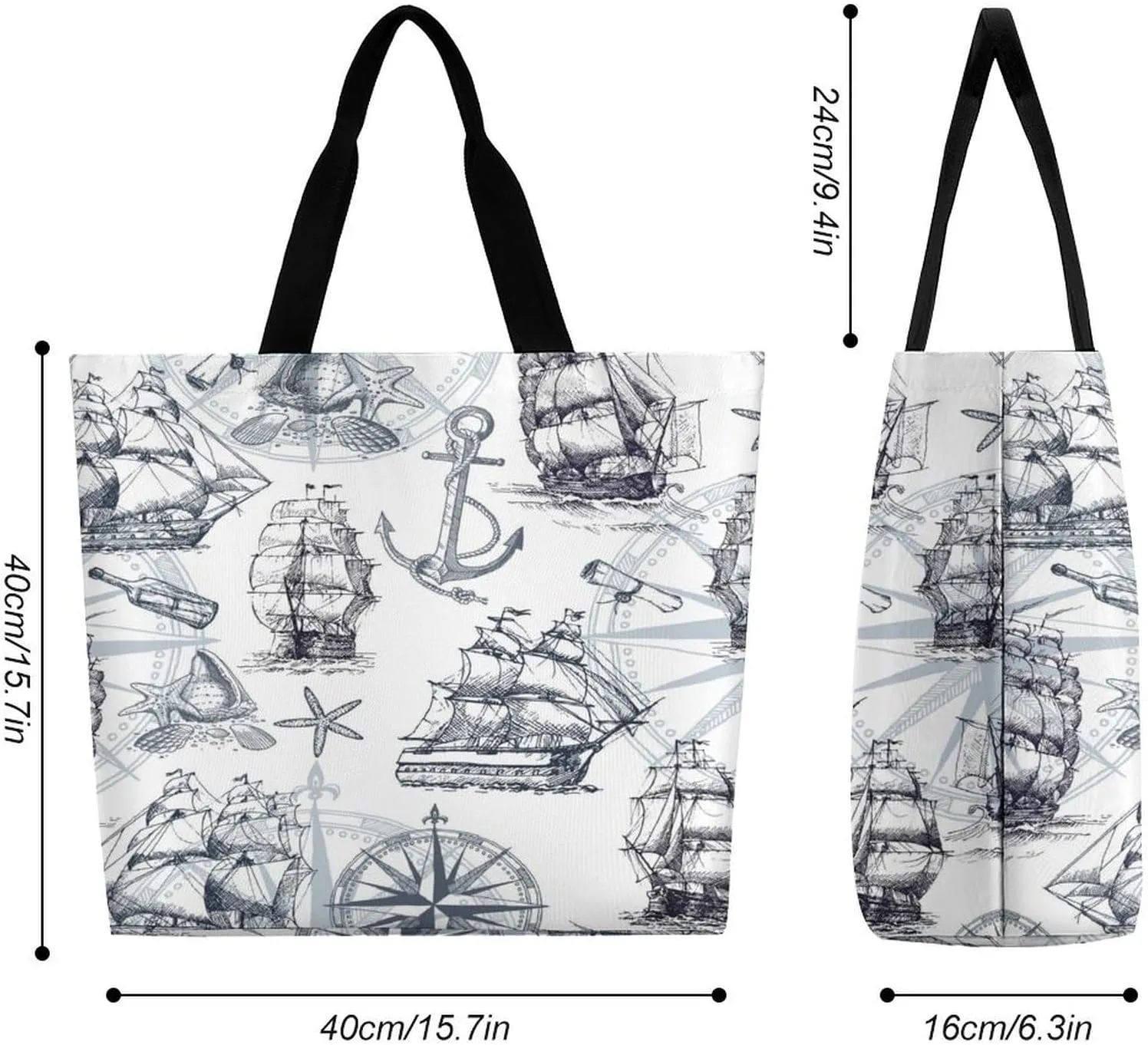 Large Tote Top Handle Bag, Shopping Handbag Big Polyester Shoulder Hand Bags